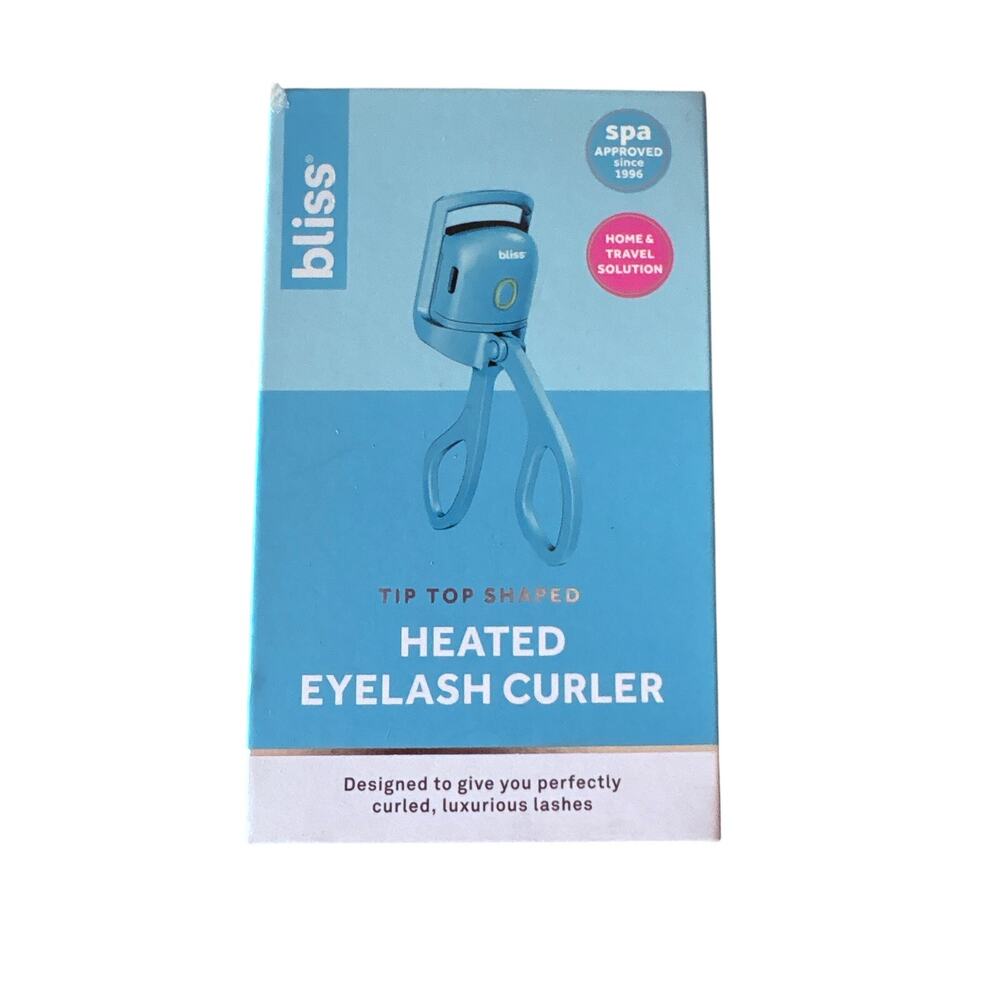 Bliss Heated Eyelash Curler USB Rechargeable Adjustable Temp New in Box